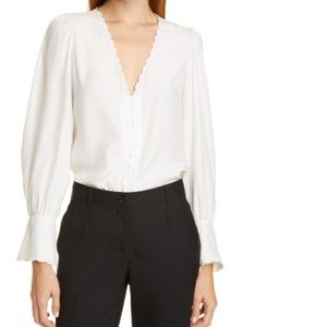 [Rebecca Taylor] Silk Charmeuse Top